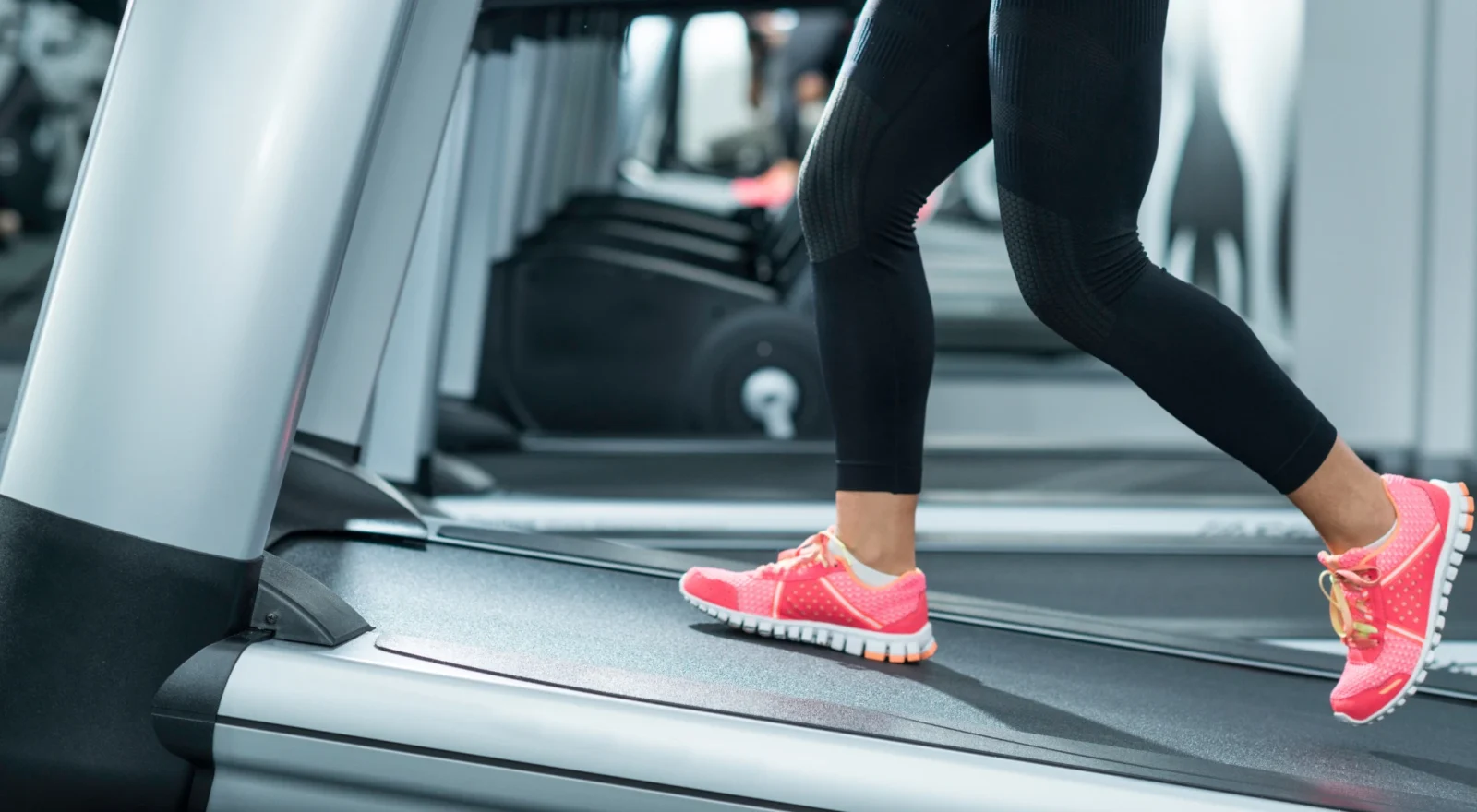 Person on inclined treadmill