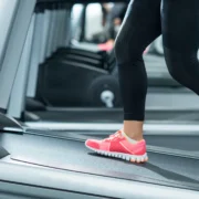 Person on inclined treadmill