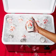 a cooler of Olipop prebiotic soda