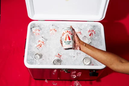 a cooler of Olipop prebiotic soda