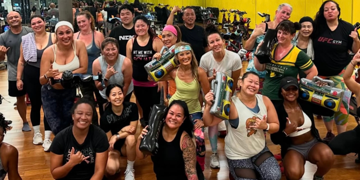 group of people working out