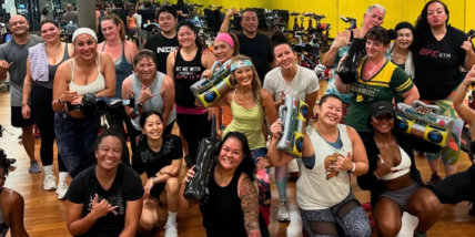 group of people working out