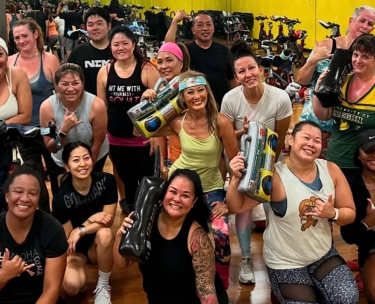 group of people working out