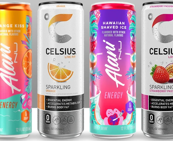 Celsius and Alani Nu cans