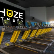 row of treadmills at Chuze Fitness