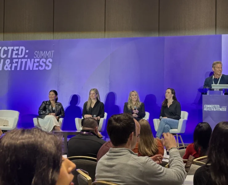 women speak on a fitness industry panel discussion