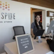 Perspire Sauna Studio front desk