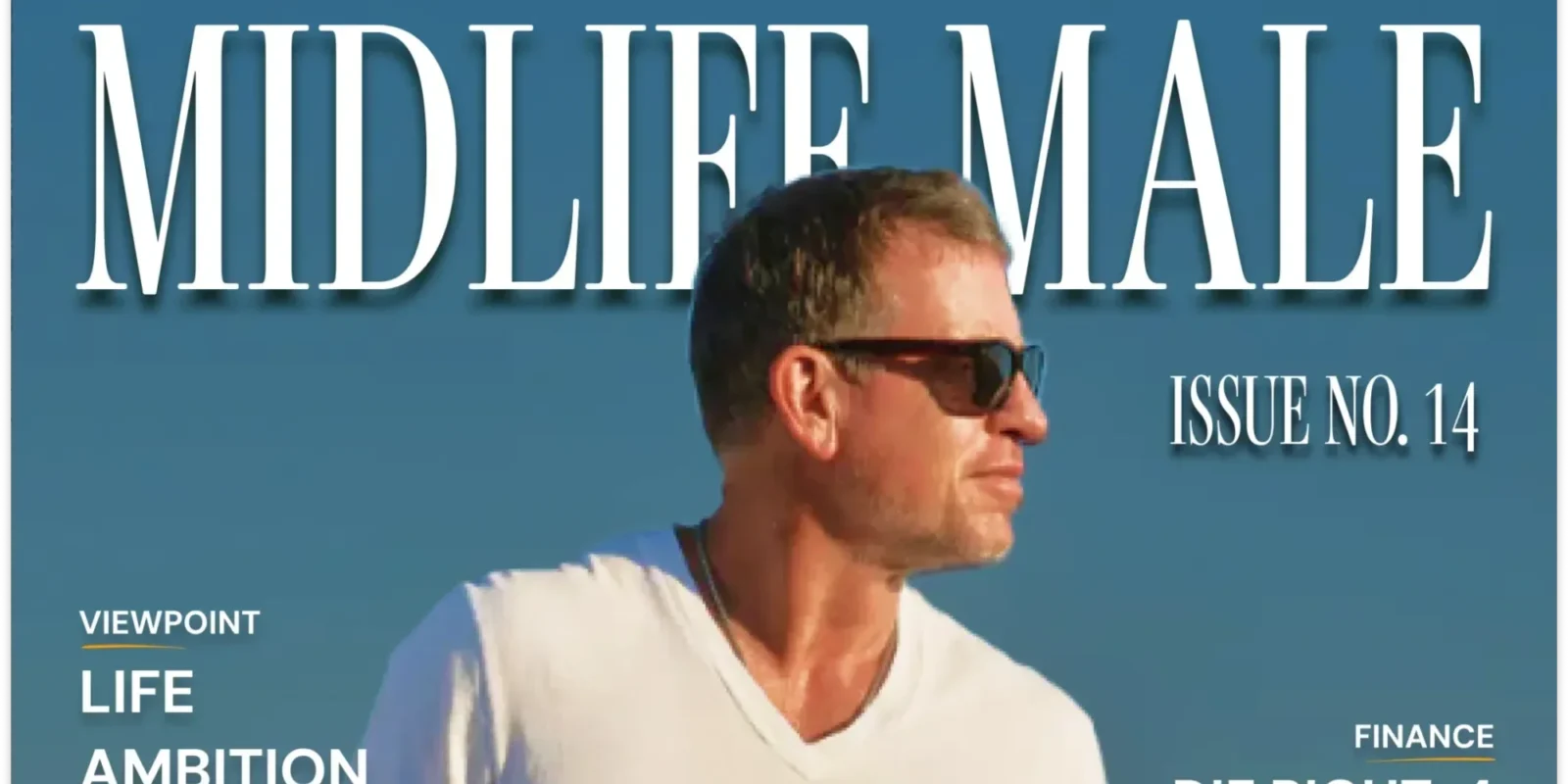 a cover of Midlife Male with Troy Aikman on the cover