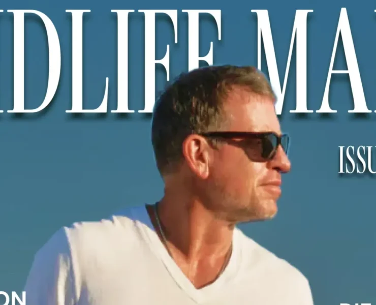 a cover of Midlife Male with Troy Aikman on the cover