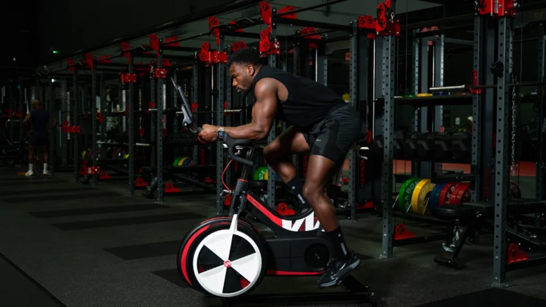 man riding a Wattbike Air-Pro