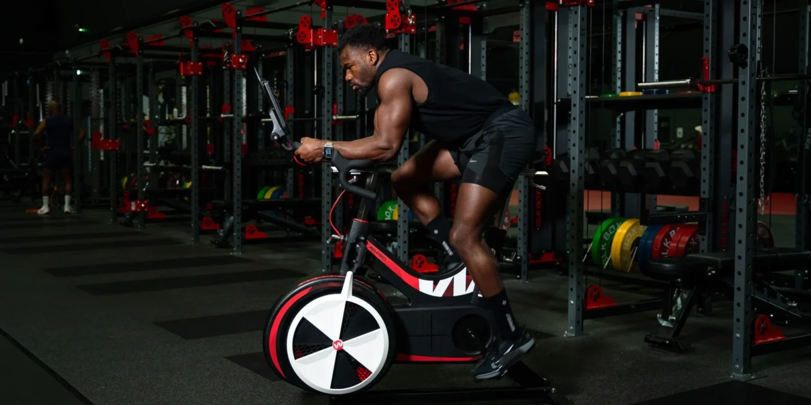 man riding a Wattbike Air-Pro