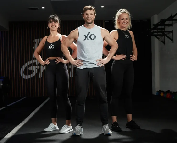 XO Fitness team, with Jimmy Taylor pictured in the middle.