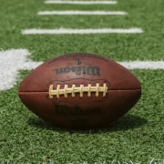 a football on a field