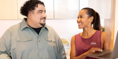 NASM has a new GLP-1 course for trainers and coaches; a man and woman are featured