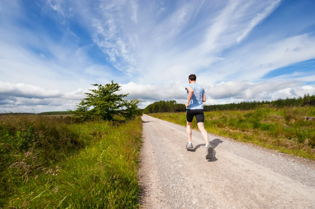 a man running