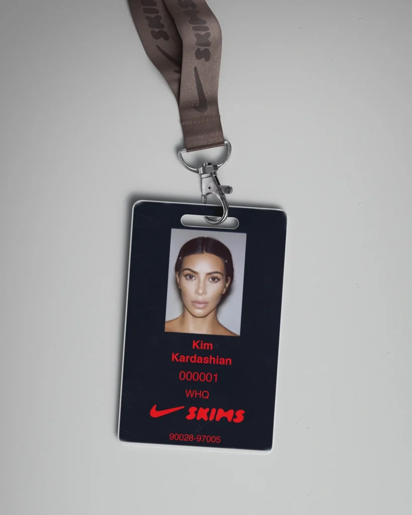 Kim K on a Nike badge