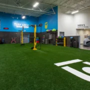 interior shot of a Chuze Fitness turf field