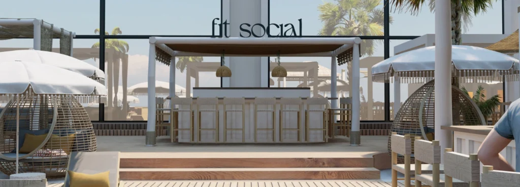 exterior shot/rendering of Fit Social