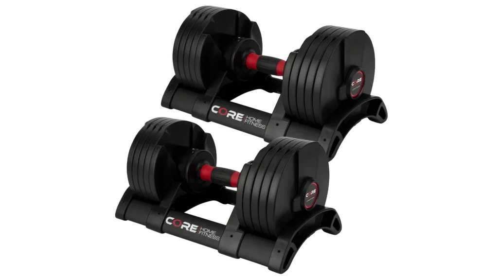 core home fitness adjustable dumbbells