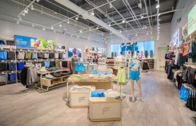 interior of a Fabletics retail store
