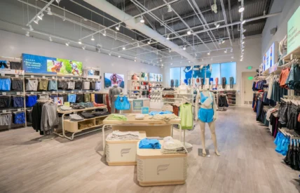 interior of a Fabletics retail store
