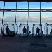 People in HaloTherapy pods at Invictus