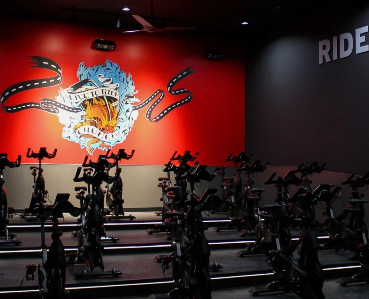 RIDE cycling class at crunch fitness
