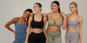 Four female models for activewear brand Tala.