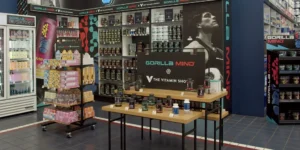 The Vitamin Shoppe x Gorilla Mind display in Los Angeles.