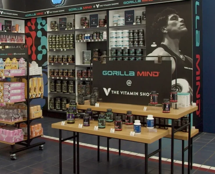 The Vitamin Shoppe x Gorilla Mind display in Los Angeles.