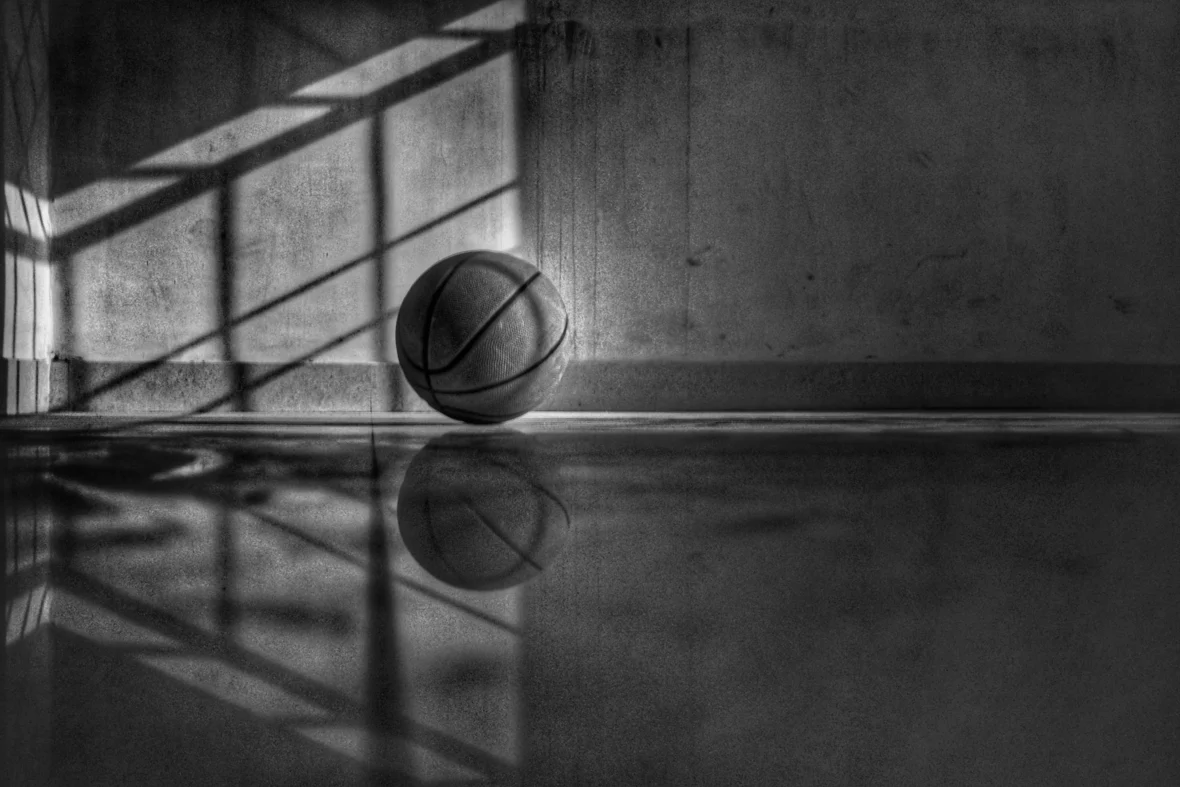basketball on the ground