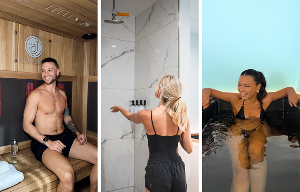Services shown that are available at Degree Wellness (sauna, cold plunge).