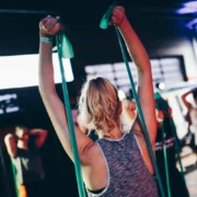 people at the gym working out