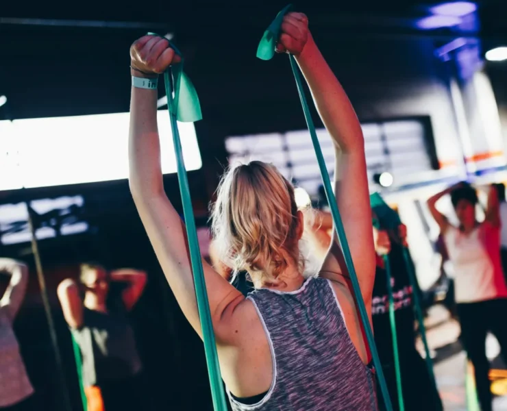 people at the gym working out