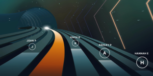 A graphic of the iFIT/Ergatta immersive experience.