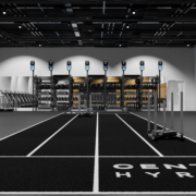 Hyrox and Centr co-branded turf field