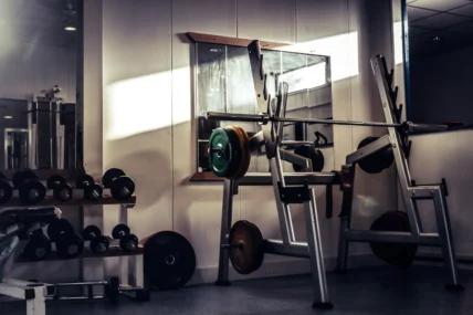 a gym set up