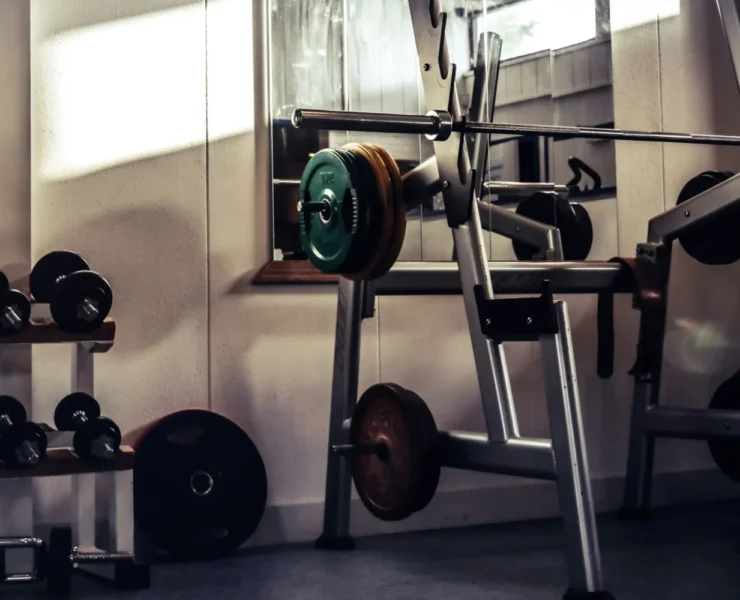 a gym set up