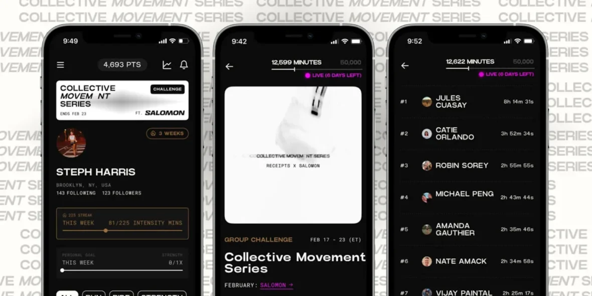 the new Receipts app, a fitness rewards program.