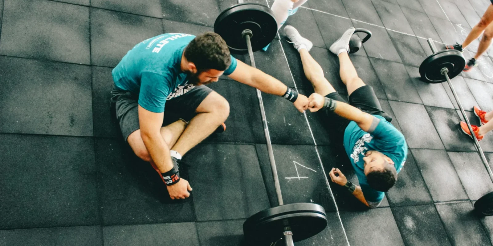 fist bump at the gym