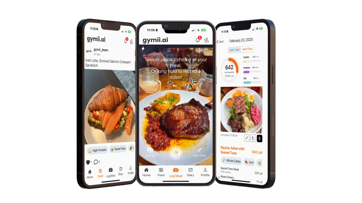 An image of the Gymii.ai app and its features.