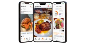 An image of the Gymii.ai app and its features.