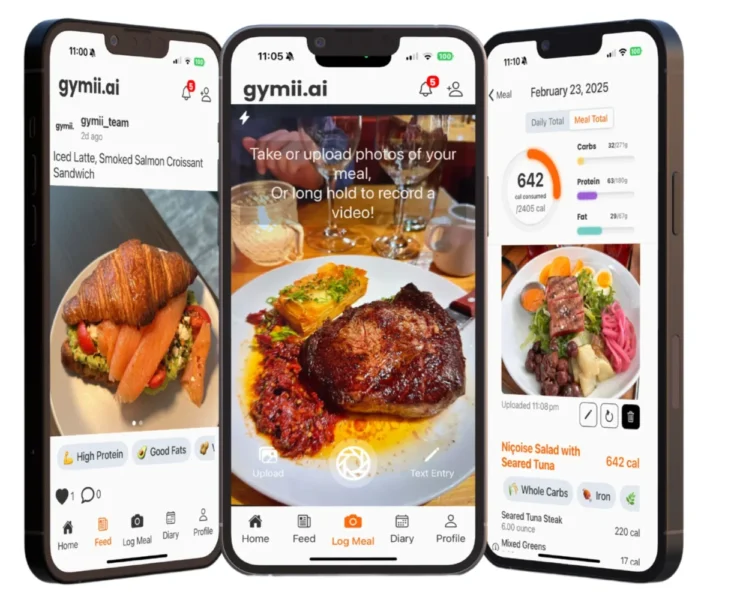 An image of the Gymii.ai app and its features.