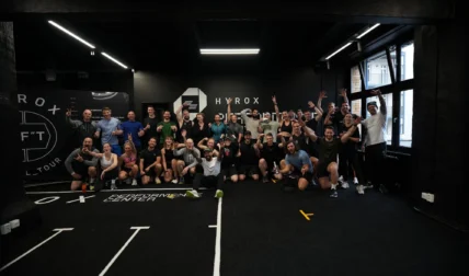 Gym members workout inside a Hyrox training club