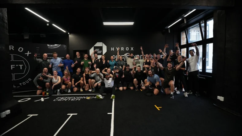 Gym members workout inside a Hyrox training club