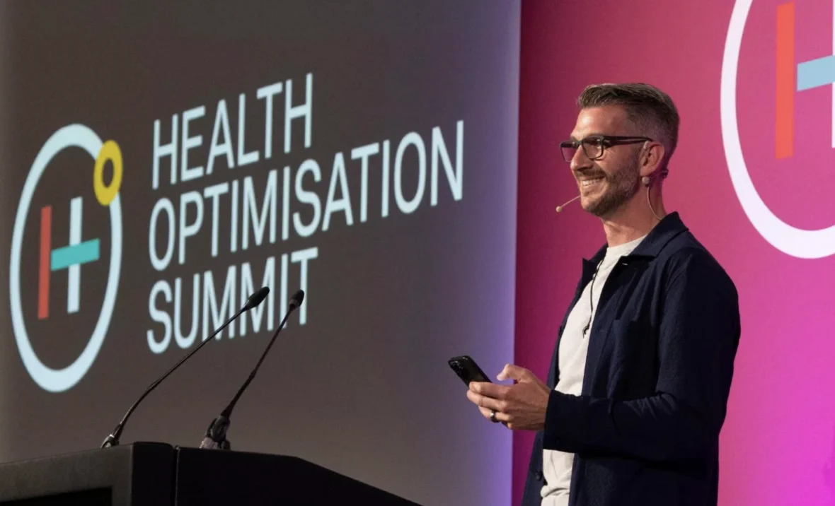 Tim Gray speaks at the Health Optimisation Summit