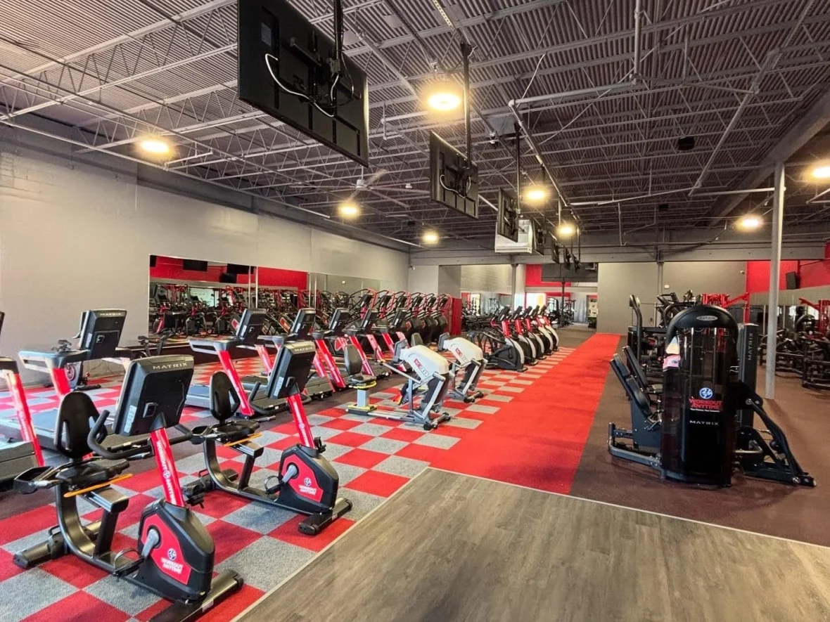 fitness equipment inside a Workout Anytime Gym