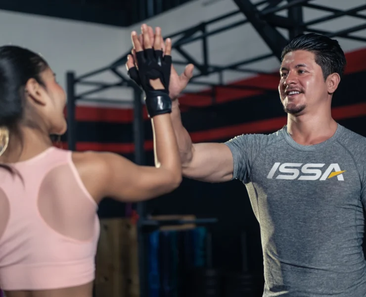 Two people high-fiving