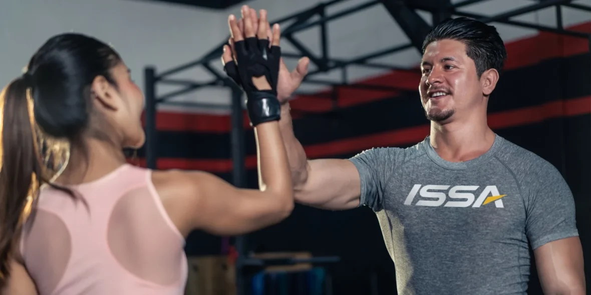 Two people high-fiving