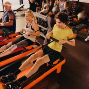 people row during an Orangetheory class